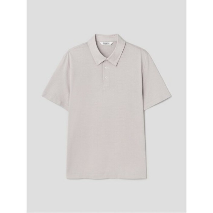 로가디스삼성물산 로가디스 코튼 혼방 스퀘어조직 반팔 칼라넥 티셔츠 베이지 RY5442P70A