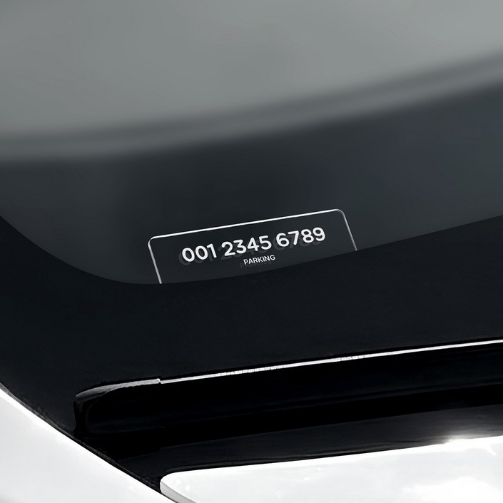 카엔 루펠라 주차번호판 틈새 끼움 자동차 전화번호판 차량용 알림판 안심번호 연락처 새차선물 투명