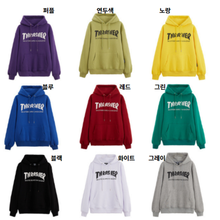 트레셔 thrasher 후드티 남녀공용