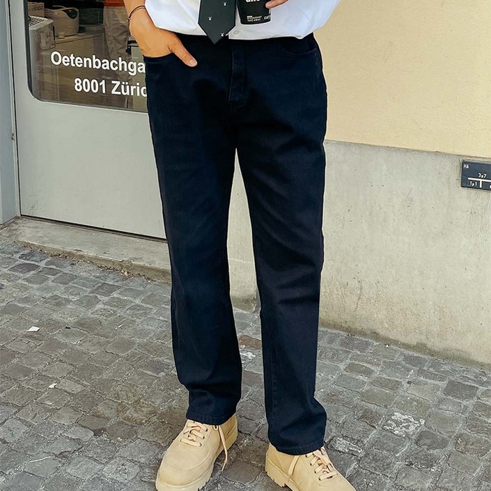 32~44 바이모노 인생 히든밴딩 치노팬츠 남자 빅사이즈 팬츠 바지 남성 사계절 면 밴딩 바지 블랙 네이비 베이지 32 34 36 38 40 42 44