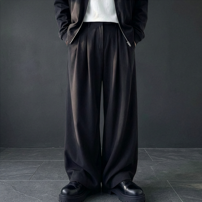 네로즈 여름 와이드 슬랙스 히든밴딩 투턱