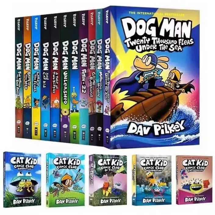 도그맨원서 17권 dogman catkid 캣키드 올컬러 재미있는 영어원서 음원제공 영어만화 페이퍼백 소프트커버