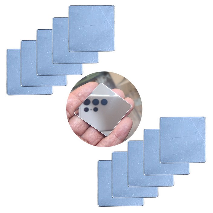 WSD 미니 거울 스티커 사각 아크릴 붙이는 휴대용 거울