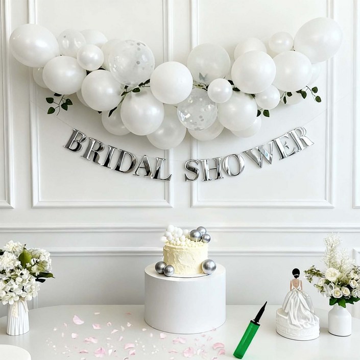 브라이덜 샤워 풍선 가랜드 세트 신부 파티 풍선 세트신부토퍼 포함 장식 소품 파티 용품,정교한 파티 장식 풍선 화환,1세트