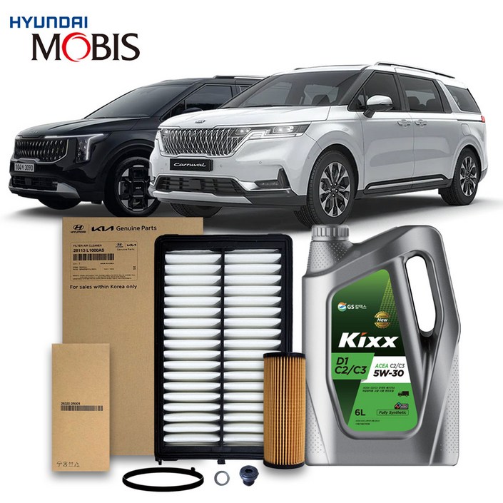 4세대 카니발 KA4 2.2 디젤 2026년식 킥스합성유순정필터세트 5W30, 1개