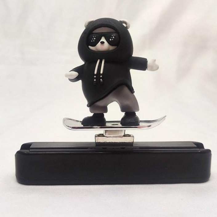 라워스 슬라이딩 곰돌이 차량용 피규어, 1개, 블랙거치형