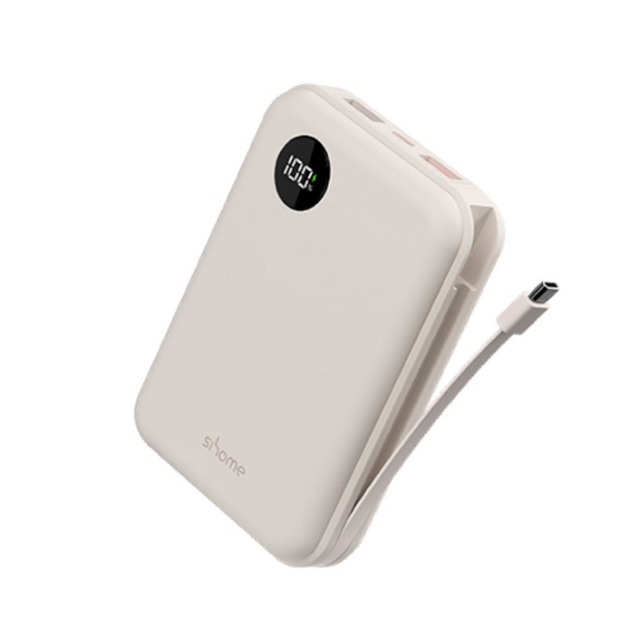 시홈 22.5W 고속충전 대용량 휴대용 보조배터리 20000mAh, 크림베이지, SHFB2Y 시홈 22.5W 고속충전 대용량 휴대용 보조배터리 20000mAh, 크림베이지, SHFB2Y