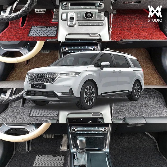 카페트 4세대 카니발 KA4 하이브리드 뉴 코일매트 슬림핏, 블랙, 4세대 카니발 7인승 (20년~)