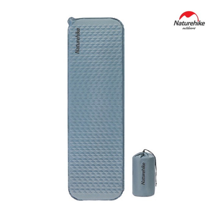 네이처하이크 UL 자충 매트 3.5 싱글 스퀘어 차박 1인 캠핑 에어 백패킹, 블루
