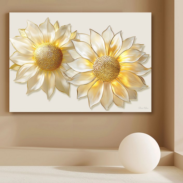 더마네이처 해바라기액자 돈들어오는 인테리어그림