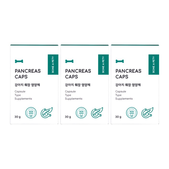 본아페티 브레스캡스 강아지 영양제, 60정, 소화기능췌장개선, 3개
