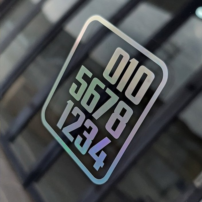 심플한 전화번호스티커 오토바이주차알림 사각형디자인