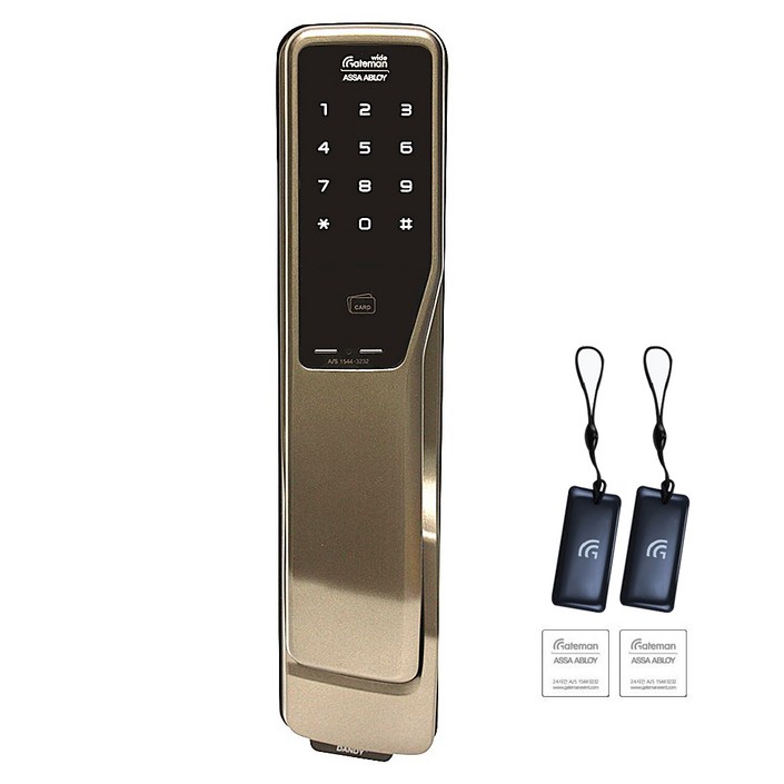 전국설치 게이트맨 댄디 푸시풀도어록 카드키4개번호키 푸시바잠금범죄예방효과 내외부강제잠금 허수기능 잔류지문방지 에티켓기능 3분락기능 현관문 디지털도어락, 방문설치, 게이트맨 댄디전국설치C지역