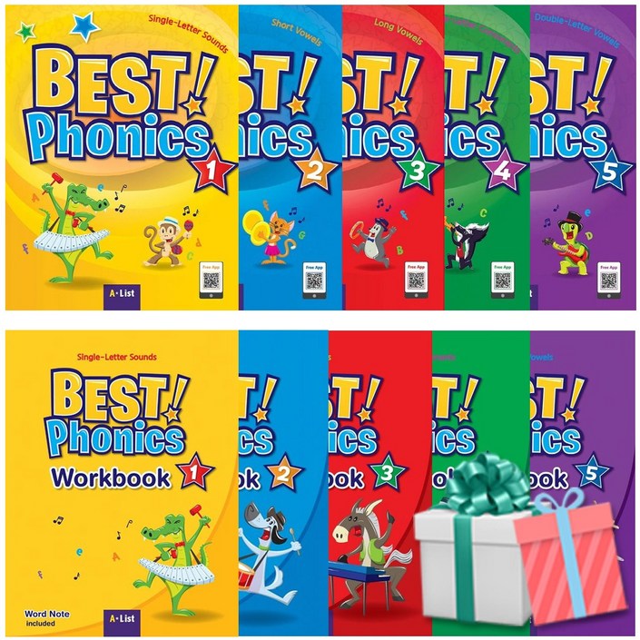 베스트 파닉스 Best Phonics 1 2 3 4 5 SW 세트 선택 사은품증정 붙이는메모지