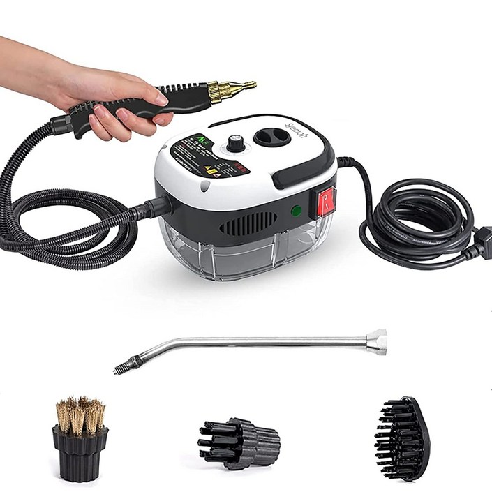 Syemoh 주방용 고압 스팀청소기 2500W, 화이트, 단일상품