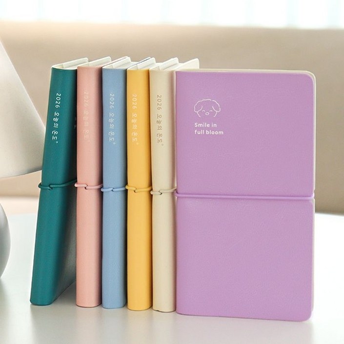 2026 슬림 위클리 다이어리 날짜형 플래너 수첩형 노트 일기장 업무용 주간 플래너, 크림