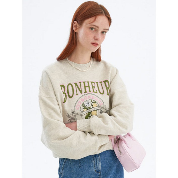 올리브데올리브 OW4XE179 BONHEUR 스웻 맨투맨 티셔츠