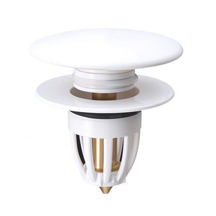 세라믹 세면대 원터치 스프링 팝업 트랩 황동 코어 이물질 방지 마개 폼업