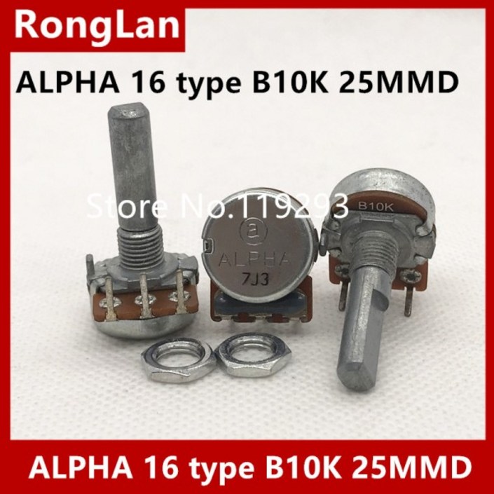 SA 대만 ALPHA 16 전위차계 B10K 클럽풋 25mm 축 내 단일 유닛-10PCs/로트