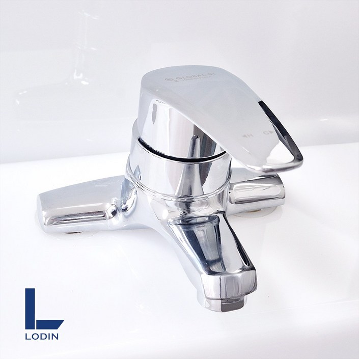 로딘 국산 투홀 세면 수전 욕실 화장실 세면기 수도꼭지 2홀 M1400