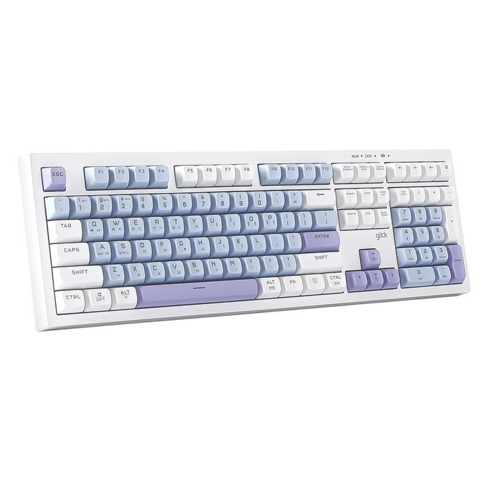 지클릭커 오피스프로 WK50 사일런스 M RGB 무소음 방수 무선 블루투스 키보드 Poker 108키, 제조사축, WK50, Sky City RC2