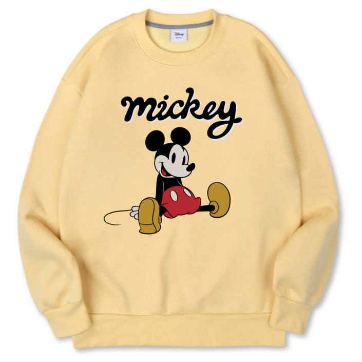 벤힛 디즈니 정품 미키 DNMKOM1006F 오버핏 특양면 맨투맨 빅사이즈