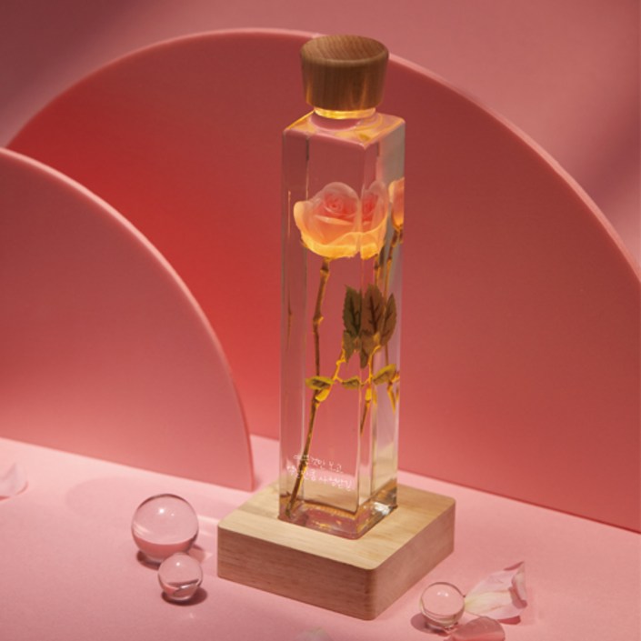 리비트 장미롱 꽃 무드등 기념일선물 수면등 여자친구 선물 100일 이벤트