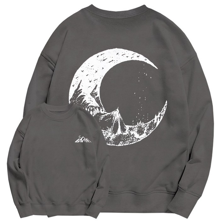 문컬렉션 특양오버핏맨투맨 캠핑문 남녀공용 맨투맨