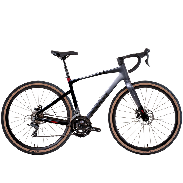 레이윤 GR716HD 그래블 바이크 로드 자전거 입문용 Gravel 완조립, 1개, 440cm, 블랙+그레이