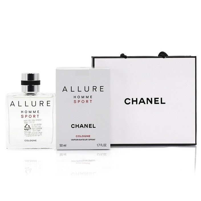 [정식 한글라벨 백화점제품] 샤넬 알뤼르 옴므 스포츠 코롱 오 드 뚜왈렛, 쇼핑백 동봉, 1개, 50ml
