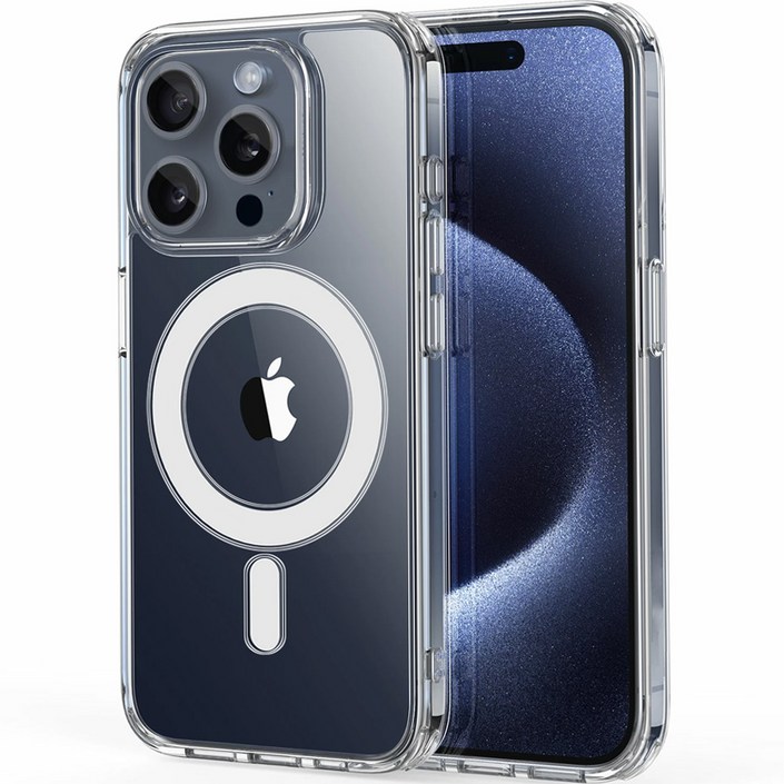 아이엔조이 아이폰 갤럭시 S 초강력 젤리 하드 투명 마그네틱 맥세이프 휴대폰 케이스 INJMSC01