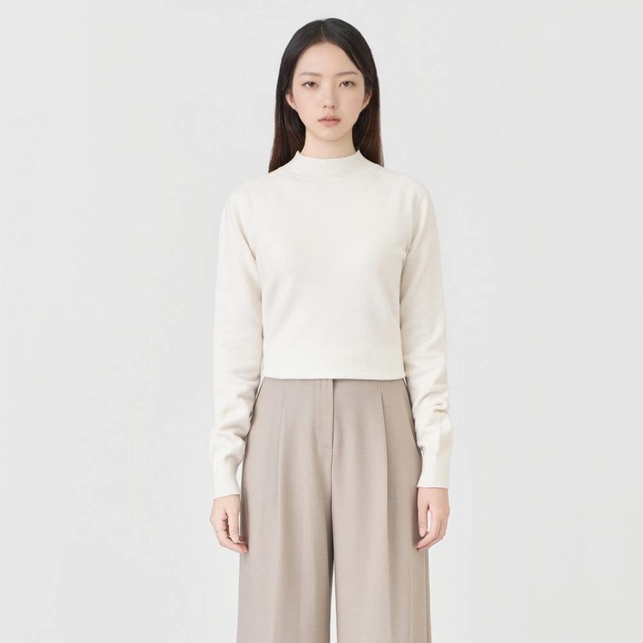 케네스레이디 울 하프넥 니트EKPOPK0700