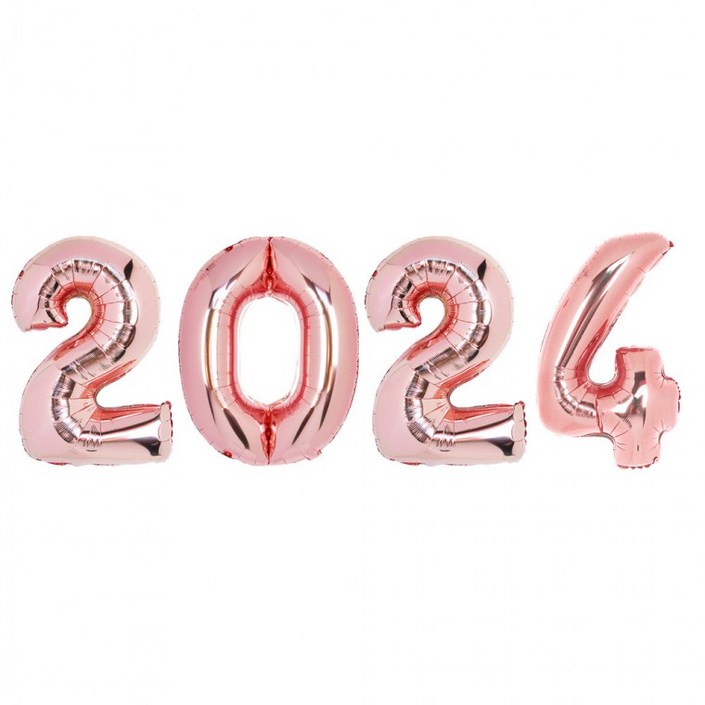 숫자은박풍선중2024패키지로즈골드 숫자은박풍선중2024패키지로즈골드