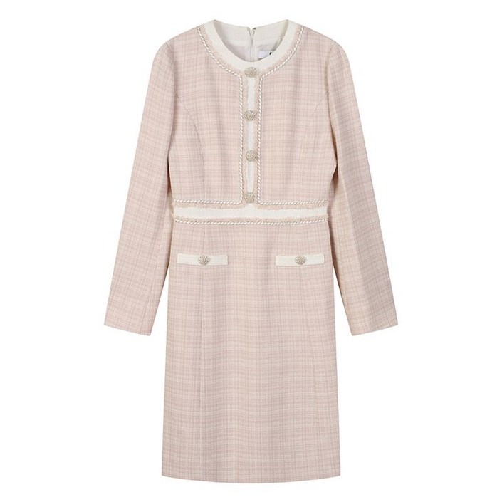 에꼴드파리 라운드넥 트위드 원피스 RB32WOAE06Z