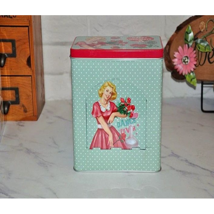 레트로 일러스트 틴케이스 6종 4종 틴박스 수납