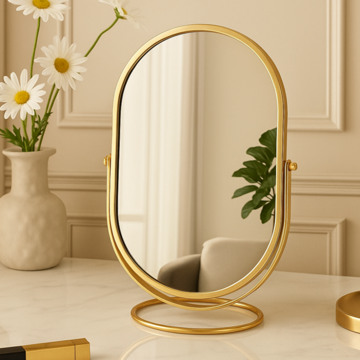 360도 회전 탁상 화장 인테리어 고화질 거울