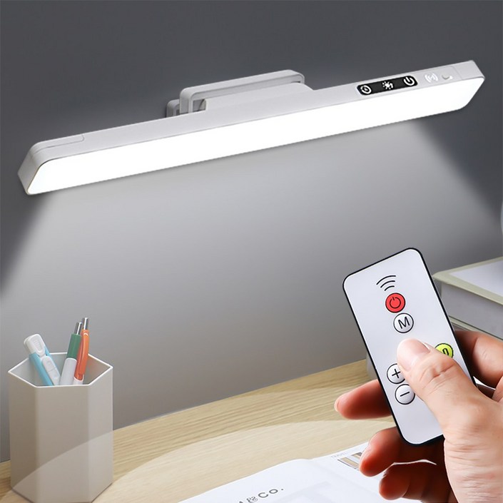 Danni 무선 자석 LED 무드등 블루라이트 차단 독서등, 화이트