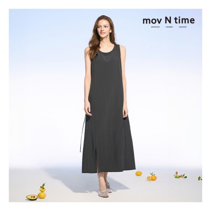 모브 앤 타임 25SS 인견블렌드 가디건 원피스 세트