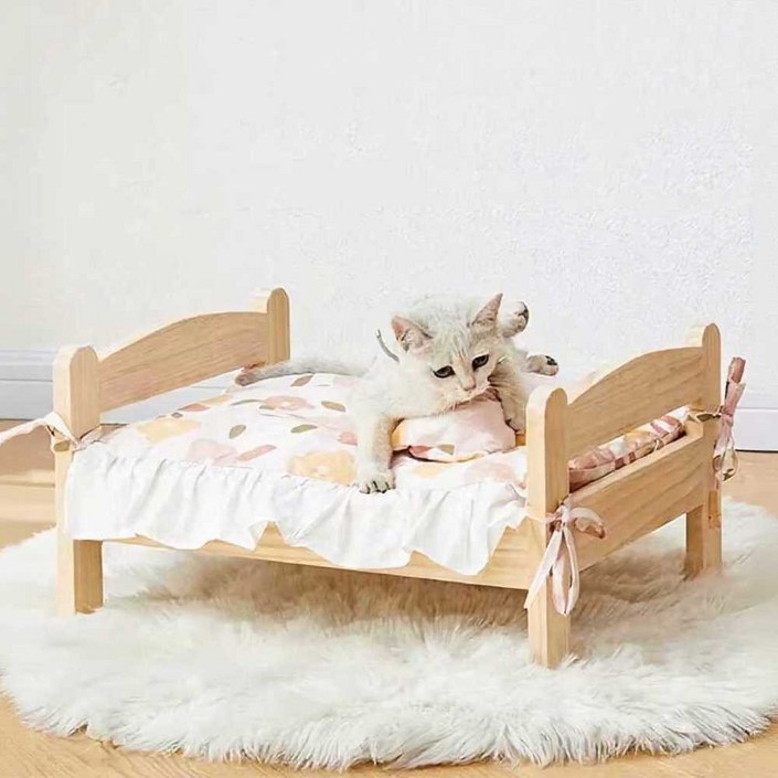 애견 침대 원목 강아지 소형견 반려견 베드 강아지집