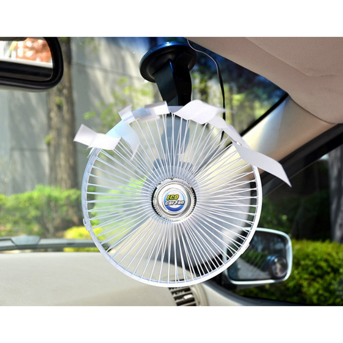 KC인증 차량용 선풍기 12V 강력흡착 8인치 카펜  산도깨비 멤브렌 1p 악취제거 상쾌바람  2단풍속  여름 차량필수템