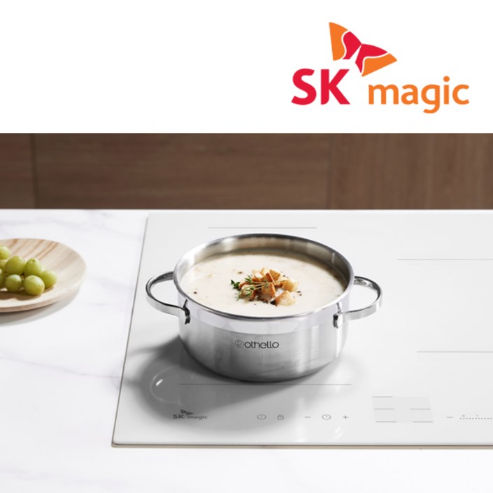[전국무료설치] SK매직 3구 올파워 전기렌지 유로케라 세라믹 상판 클라우디 화이트 인덕션 전기레인지