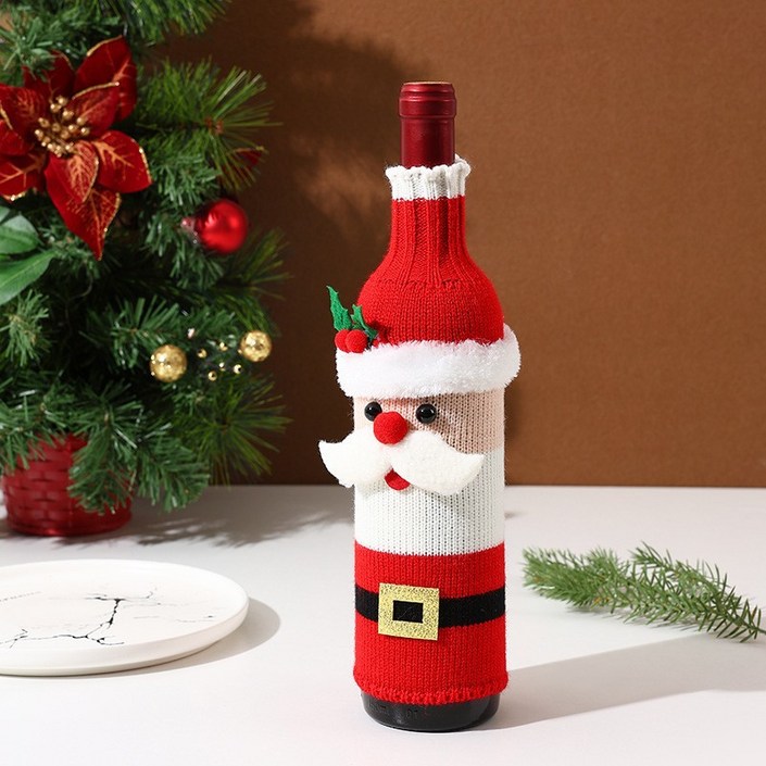 크리스마스 데코 와인 커버 장식 산타 루돌프 눈사람