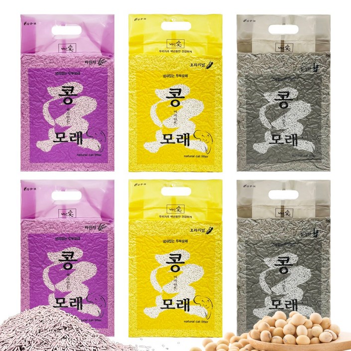 백년애 리얼 콩써서 만든 고양이 두부모래 2.5kg 6개 1.2mm 초 극세입자, 2.5kg, 6개, 오리지널 백년애 리얼 콩써서 만든 고양이 두부모래 2.5kg 6개 1.2mm 초 극세입자, 2.5kg, 6개, 오리지널