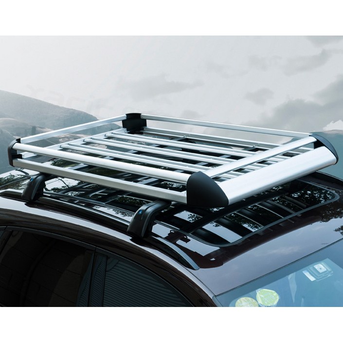 차량 지붕형 SUV 루프바스켓 짐받이 가로바 별도구매, 세로160실버