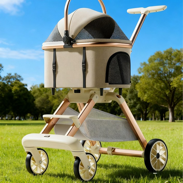 FONOW 강아지유모차 탈부착이 가능한 원터치 카트