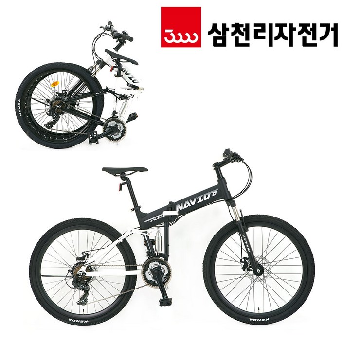 삼천리자전거 나비드D플러스 26인치 알루미늄 21단 디스크브레이크 접이식 성인 생활용 MTB자전거, 1개, 173cm, 블랙무광 삼천리자전거 나비드D플러스 26인치 알루미늄 21단 디스크브레이크 접이식 성인 생활용 MTB자전거, 1개, 173cm, 블랙무광