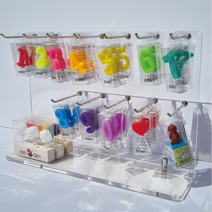 필아크릴 생일초진열대 생일초디스플레이 카페생일초진열, 받침대  투명아크릴