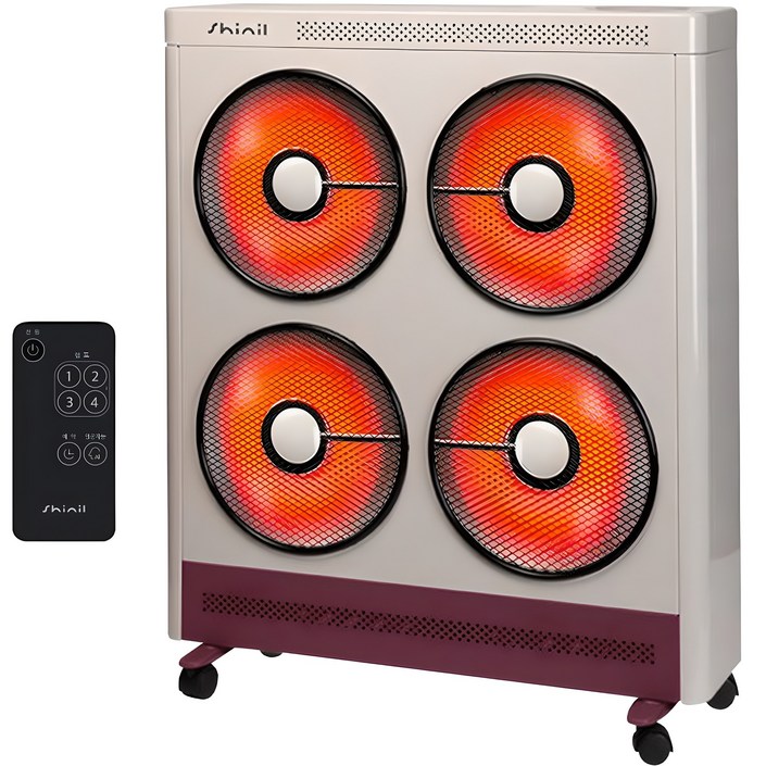 신일 4구 하이라이트 전기 히터, SEHF4300NK, 혼합색상