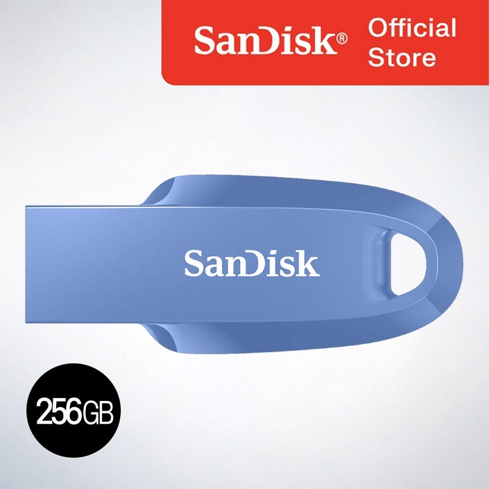 샌디스크코리아 공식인증정품   USB메모리 Ultra Curve 울트라 커브 USB 3.2 CZ550 256GB 네이비블루