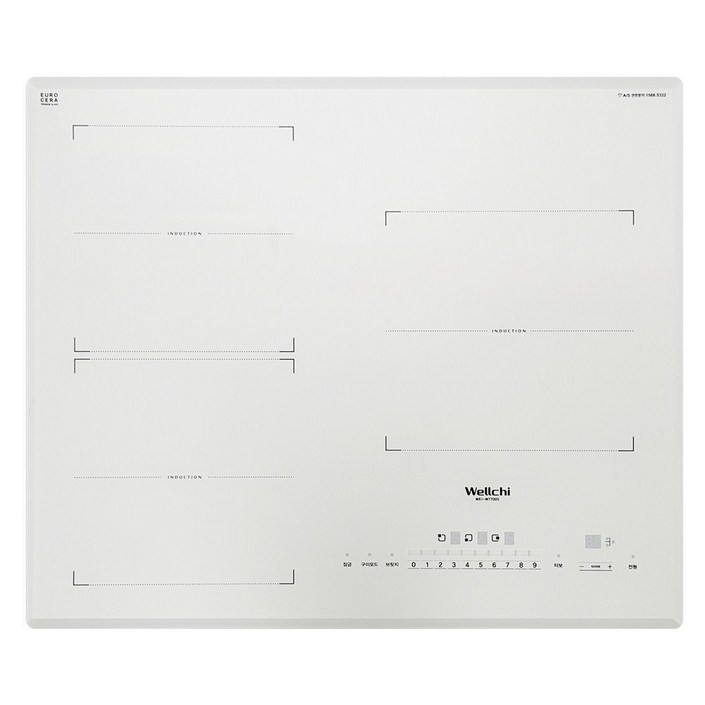 3구 전기레인지 빌트인 스텐드 하이라이트 인덕션, 빌트인, 화이트
